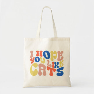 Bolsa Tote Espero que você goste de gatos estilo retrô