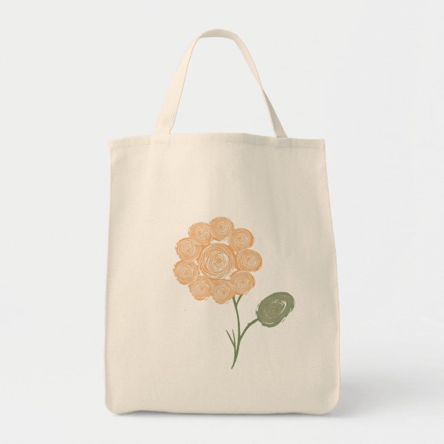 Bolsa Tote Espirais de Energia em Flor (Frente)