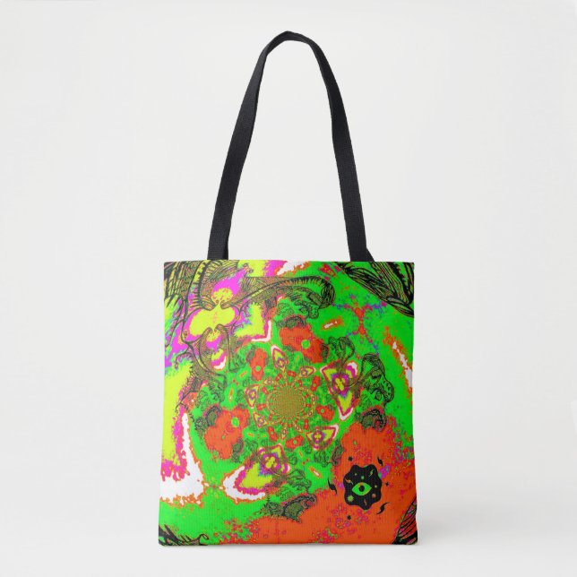 Bolsa Tote Espiral Colorida Funky (Frente)