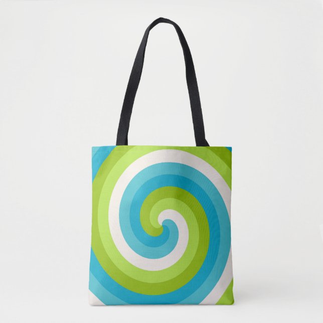 Bolsa Tote Espiral de Torção Tropical (Frente)