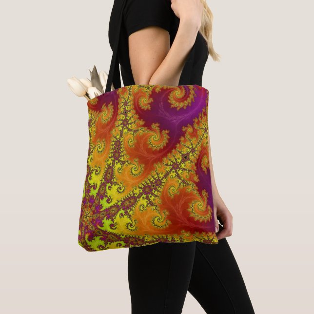 Bolsa Tote Espiral Fractal, Fractal, Fractal, com Abstrato de (Close Up)
