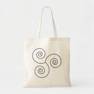 Bolsa Tote Espiral preta/branca da vida
