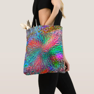 Bolsa Tote Espiral suave em manchas brilhantes sobrepostas