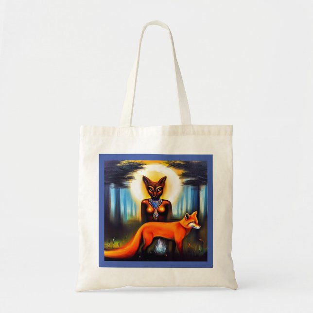 Bolsa Tote Espírito Animal Fox 3 (Frente)
