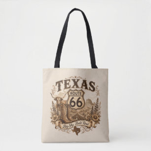 Bolsa Tote Espírito da Estrada Texas Rota 66 Ocidental