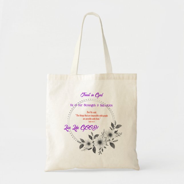 Bolsa Tote Espiritualidade de fé Inspiradora (Frente)