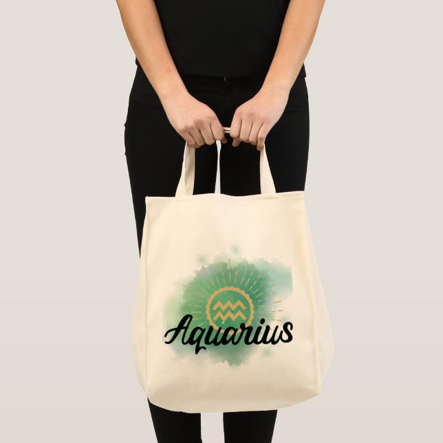 Bolsa Tote Esplash Aquarius Watercolor (Frente (produto))