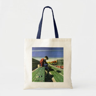 Bolsa Tote Esportes Antigos, Torcedor de Futebol Triste com M