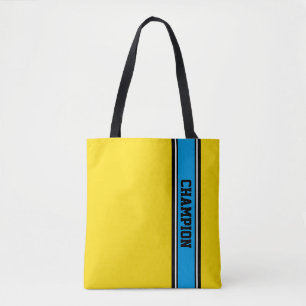 Bolsa Tote ESPORTES - branco preto ciano