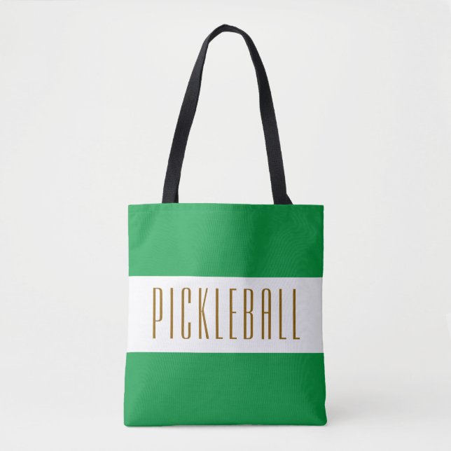 Bolsa Tote Esportes Brancos Brilhantes do PICKLEBALL Brilhant (Frente)