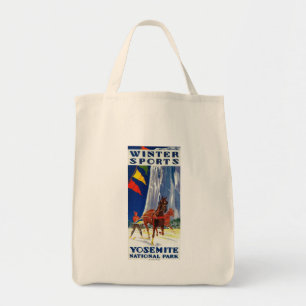 Bolsa Tote Esportes de inverno em Yosemite PosterYosemite, CA