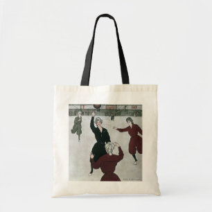 Bolsa Tote Esportes de Vintage, Jogadoras de Basquete Feminin