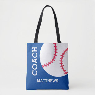 Bolsa Tote Esportes personalizados treinador do softball do