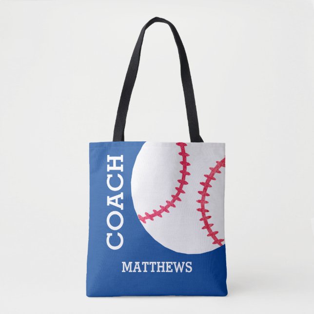 Bolsa Tote Esportes personalizados treinador do softball do (Frente)