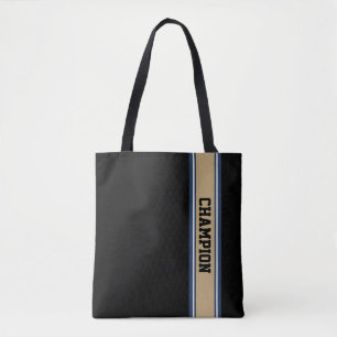 Bolsa Tote ESPORTES STRIPES - cinzas beges azuis + suas ideia