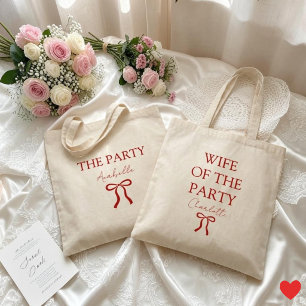 Bolsa Tote Esposa Da Festa Despedida de Solteira Arco Vermelh