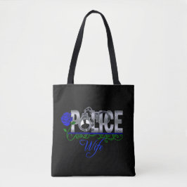 Bolsa Tote Esposa da polícia do rosa do azul
