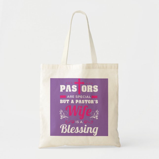 Bolsa Tote Esposa do Pastor é uma bênção (Frente)