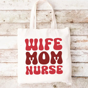 Bolsa Tote Esposa Mãe Enfermeira, Presente de Form