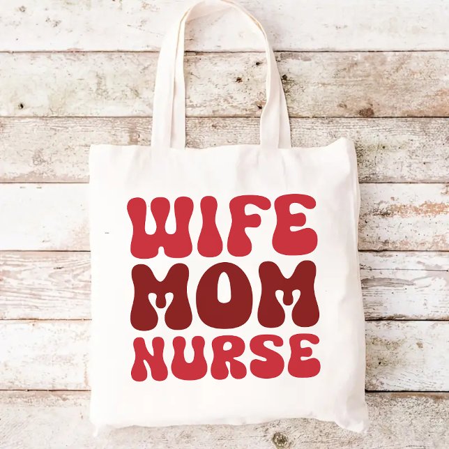 Bolsa Tote Esposa Mãe Enfermeira, Presente de Form (wife mom nurse tote, nurse tote bag, nurse graduation gift, wife gift bag, mom tote bag, mom gift)
