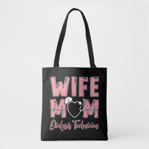 Bolsa Tote Esposa Mãe Médica de Diálise Enfermeira Tech Nefro