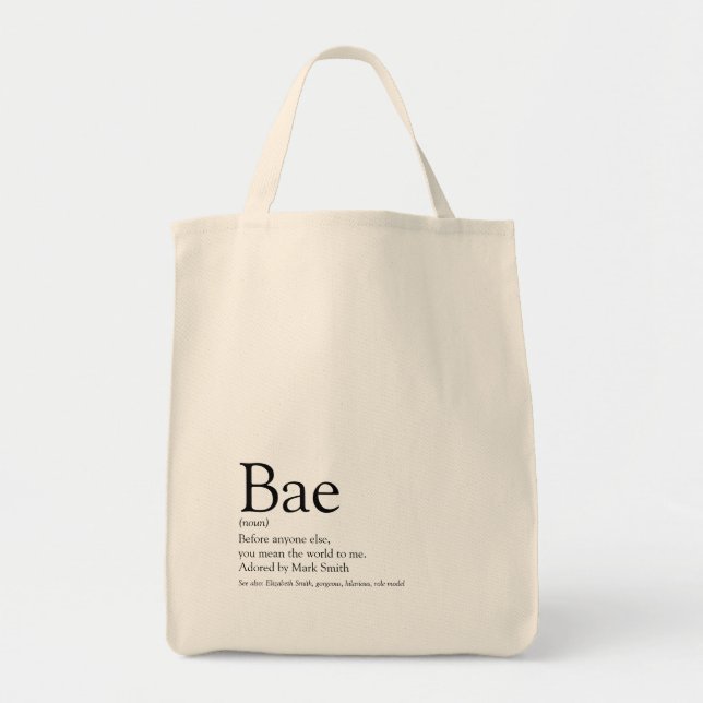 Bolsa Tote Esposa Namorada de Definição Bae (Frente)