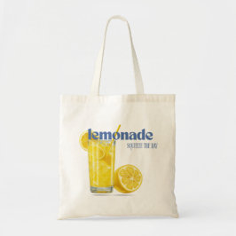 Bolsa Tote "Esprema o Dia" Limonada Aquarela Verão