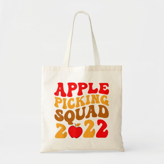 Bolsa Tote esquadra de colheita de maçã 2022, Apple Picking C (Frente)