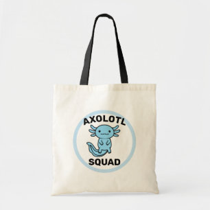 Bolsa Tote Esquadrão de Axolote fofo engraçado personalizável
