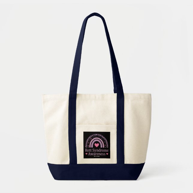 Bolsa Tote Esquadrão de Esperança do Arco-Íris Roxo da Síndro (Frente)