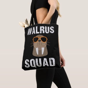 BOLSA TOTE ESQUADRÃO DE MORSAS FOFAS ENGRAÇADAS AMANTES DE AN