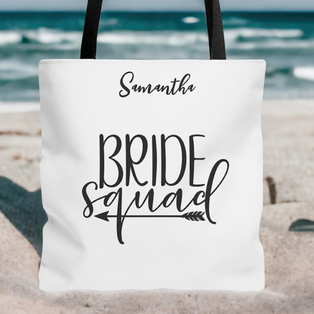 Bolsa Tote Esquadrão de Noiva Personalizado (Personalized Bride Squad Tote Bag)