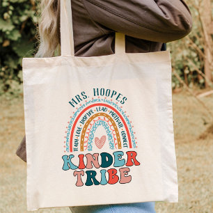 Bolsa Tote Esquadrão de Professores do Jardim Infantil Boho-A