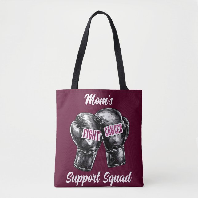 Bolsa Tote Esquadrão de Suporte de Combate ao Cancer da Mama (Frente)