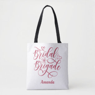 Bolsa Tote Esquadrão Nupcial Personalizado de Damas de Honra