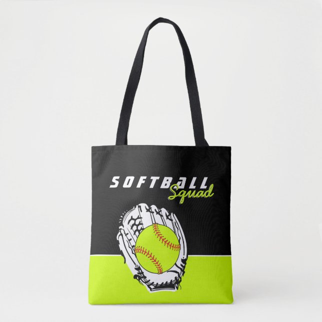 Bolsa Tote Esquadrão Softball Personalizado (Frente)