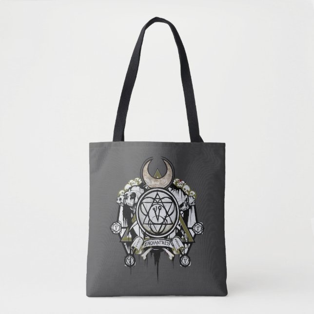 Bolsa Tote Esquadrão Suicida | Enchantress Símbolos Tatuagem (Frente)