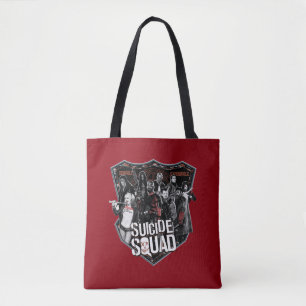Bolsa Tote Esquadrão Suicida Foto do Crachá do grupo