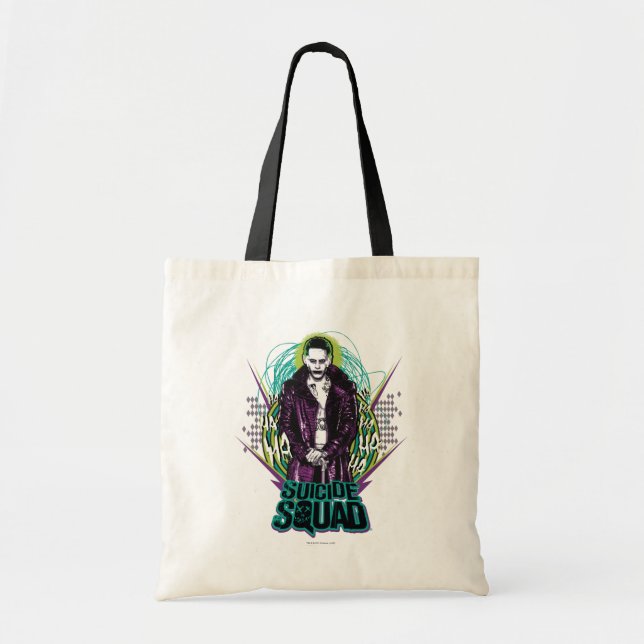 Bolsa Tote Esquadrão Suicida | Gráfico do Joker Retro Rock (Frente)