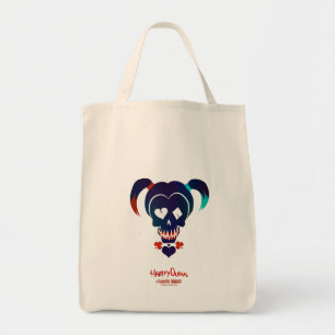 Bolsa Tote Esquadrão Suicida   Ícone da cabeça de Harley Quin