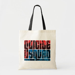 Bolsa Tote Esquadrão Suicida   Logotipo vermelho e azul