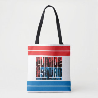 Bolsa Tote Esquadrão Suicida | Logotipo vermelho e azul