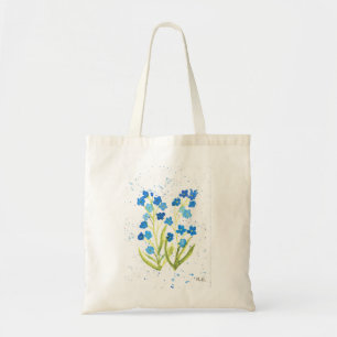 Bolsa Tote Esqueça-me de não Chá de panela de flores azuis