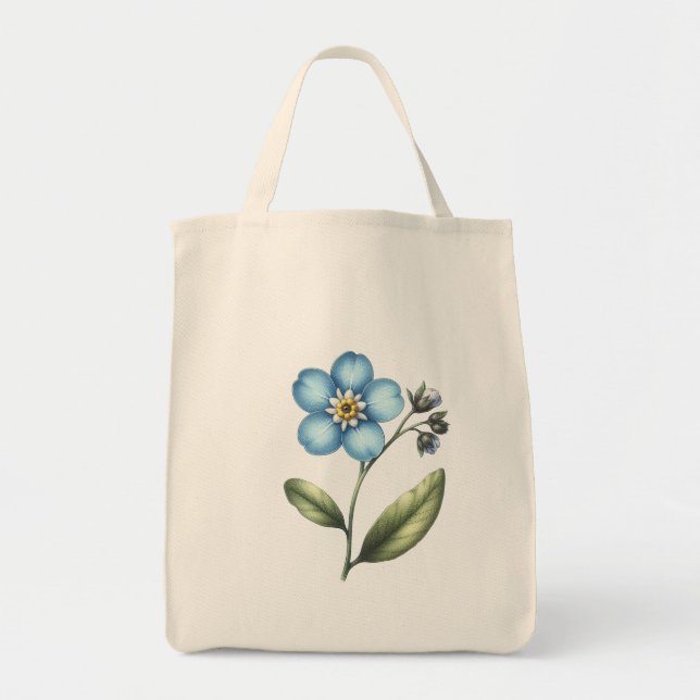 Bolsa Tote Esquece-me de não ser florescente (Frente)