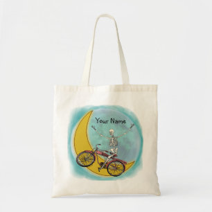 Bolsa Tote Esqueleto Andando de Bicicleta