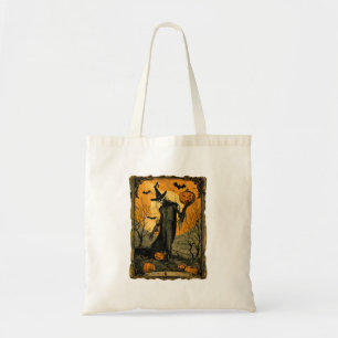 Bolsa Tote Esqueleto com placa de Tarot de Pumpkin Mau