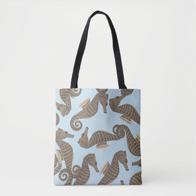 Bolsa Tote Esqueleto de dinossauro, padrão perfeito. (Frente)