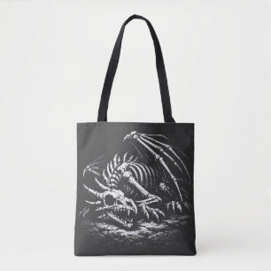 Bolsa Tote Esqueleto de Dragão — por BurnsInHell