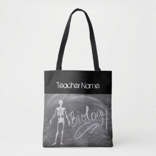 Bolsa Tote Esqueleto de presentes do professor de biologia pe