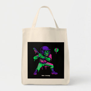 Bolsa Tote Esqueleto Engraçado Batendo Sorvete Derrubando Bas